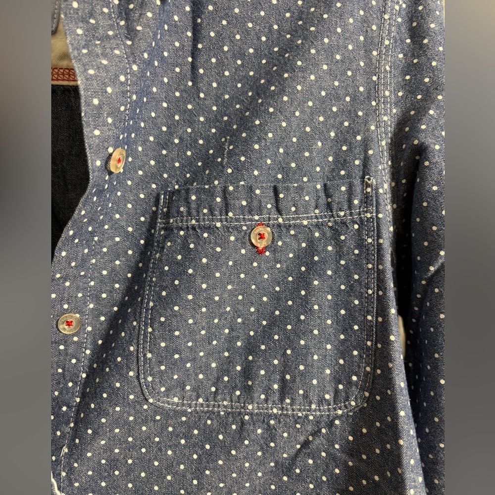 Tommy Hilfiger Blue Polka Dot Button-Down Shirt - Picture 2 of 7
